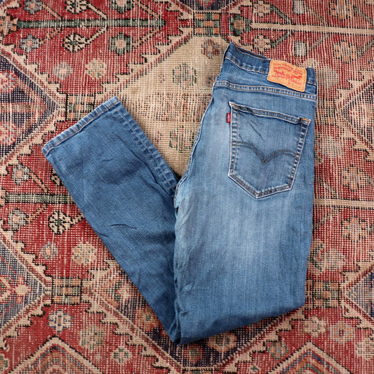 Levi's W30 L29 Straight Leg Classic Ripped Style Blue Denim Jeans