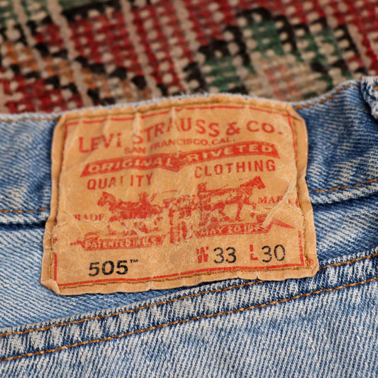 Levi's 505 W32 L28 Straight Leg Regular Fit Blue Denim Jeans