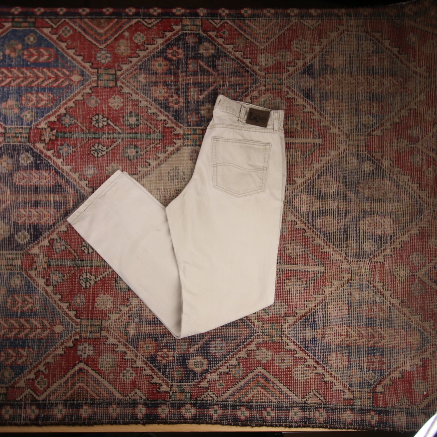 Lee W34 L33 Straight Leg Beige Denim Jeans