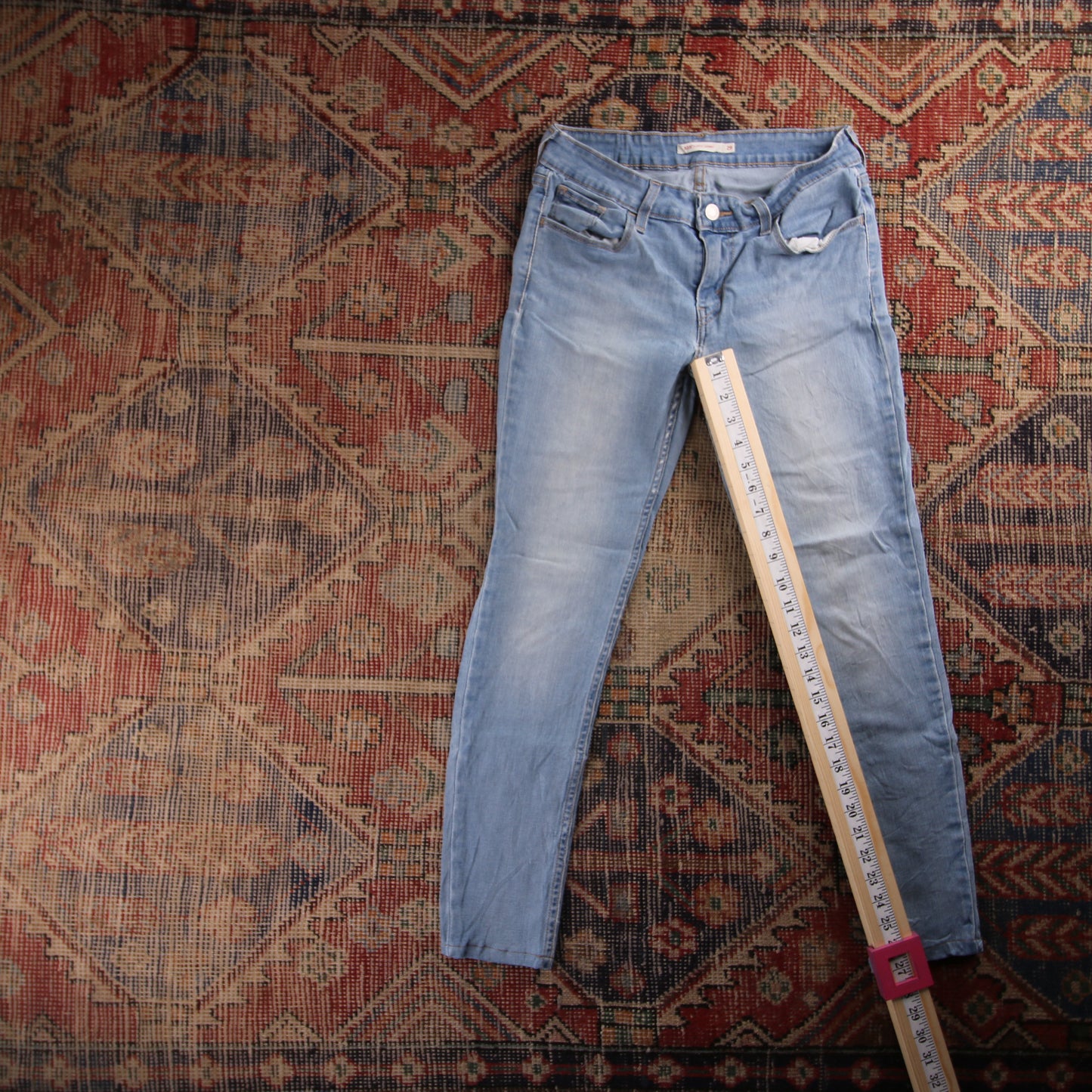 Levi's 535 Red Tab W28 L27 Skinny Fit Blue Denim Jeans