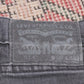 Levi's 514 W40 L31 Straight Leg Black Denim Jeans