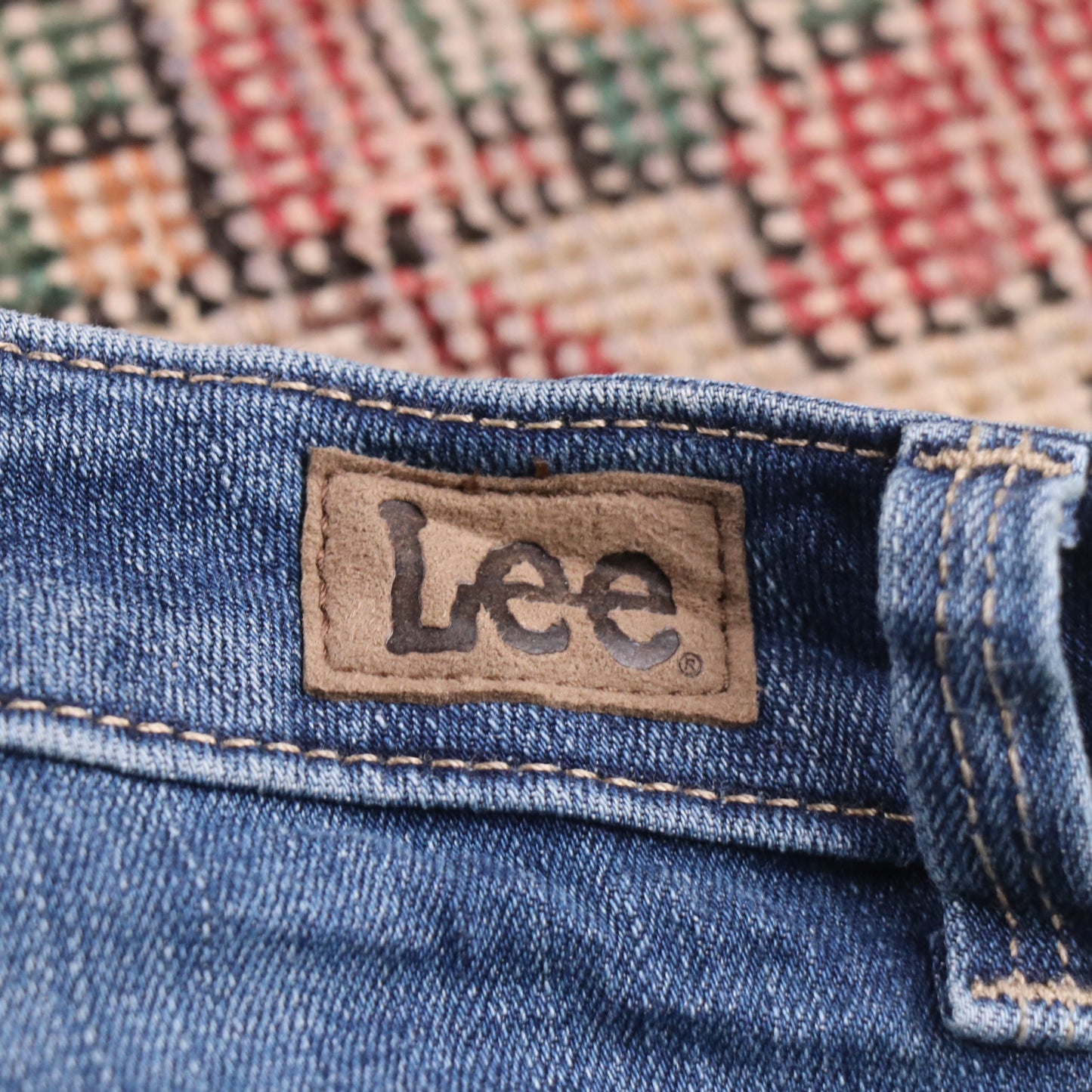 Lee W32 L31 Straight Leg Relaxed Fit Blue Denim Jeans