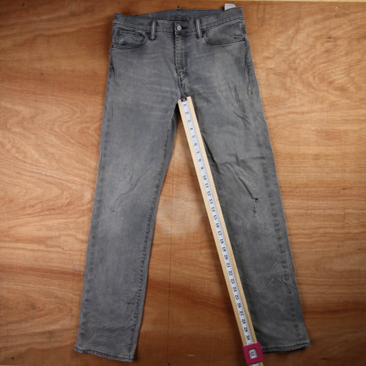 Levi's 504 Red Tab W32 L32 Straight Leg Regular Fit Grey Denim Jeans