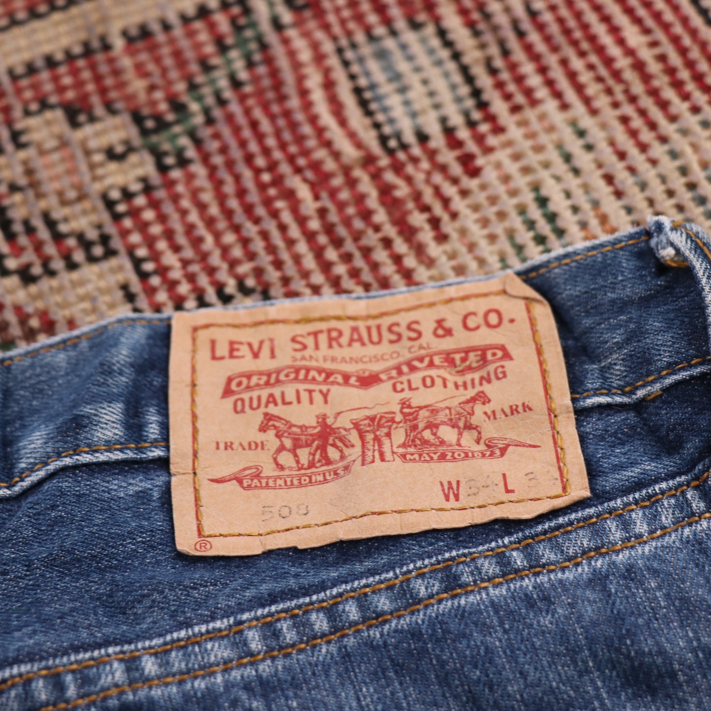 Levi's 508 W32 L33 Tapered Leg Regular Fit Blue Denim Jeans