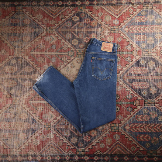 Levi's 505 W30 L35 Straight Leg Regular Fit Blue Denim Jeans