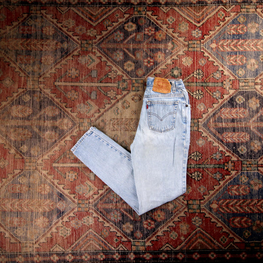 Levi's 512 W24 L29 Tapered Leg Slim Fit Blue Denim Jeans