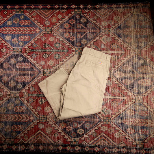 Dickies 874 W36 L24 Straight Leg Beige Cotton Blend Trousers
