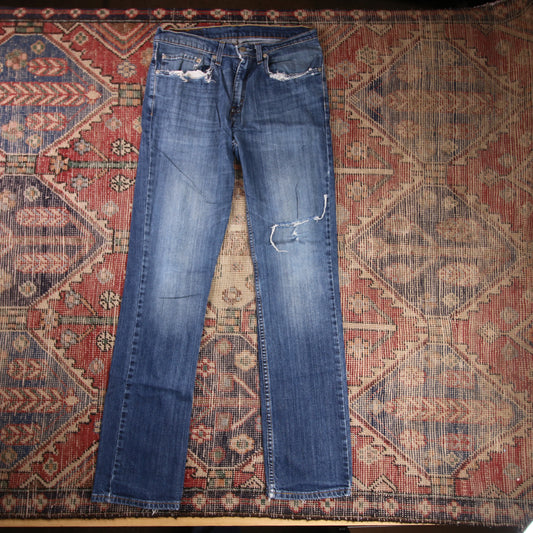 Levi's W30 L32 Straight Leg Blue Denim Jeans