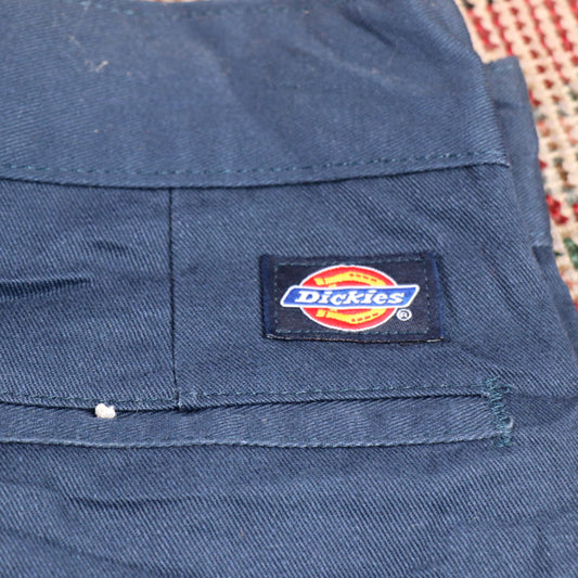 Dickies W42 L34 Straight Leg Blue Cotton Blend Trousers