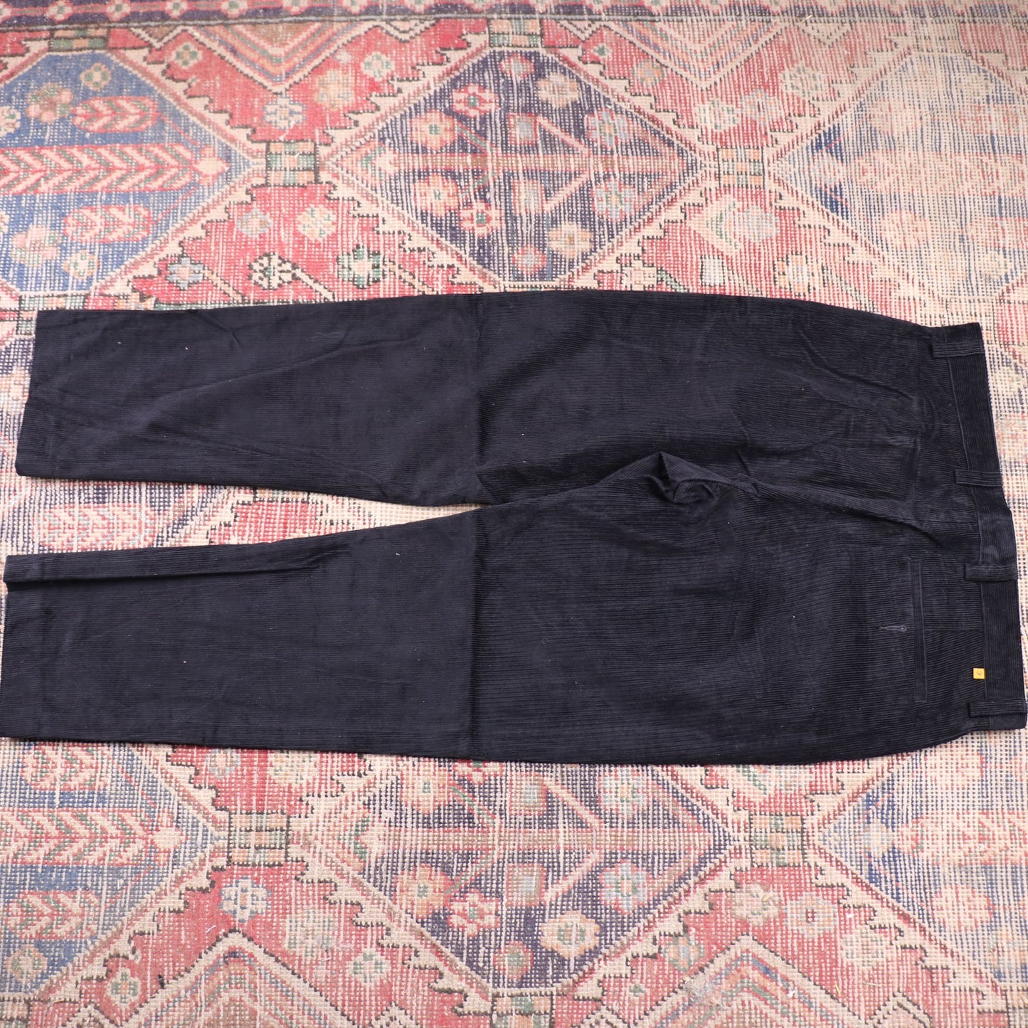Unbranded W34 L28 Straight Leg Blue Corduroy Trousers