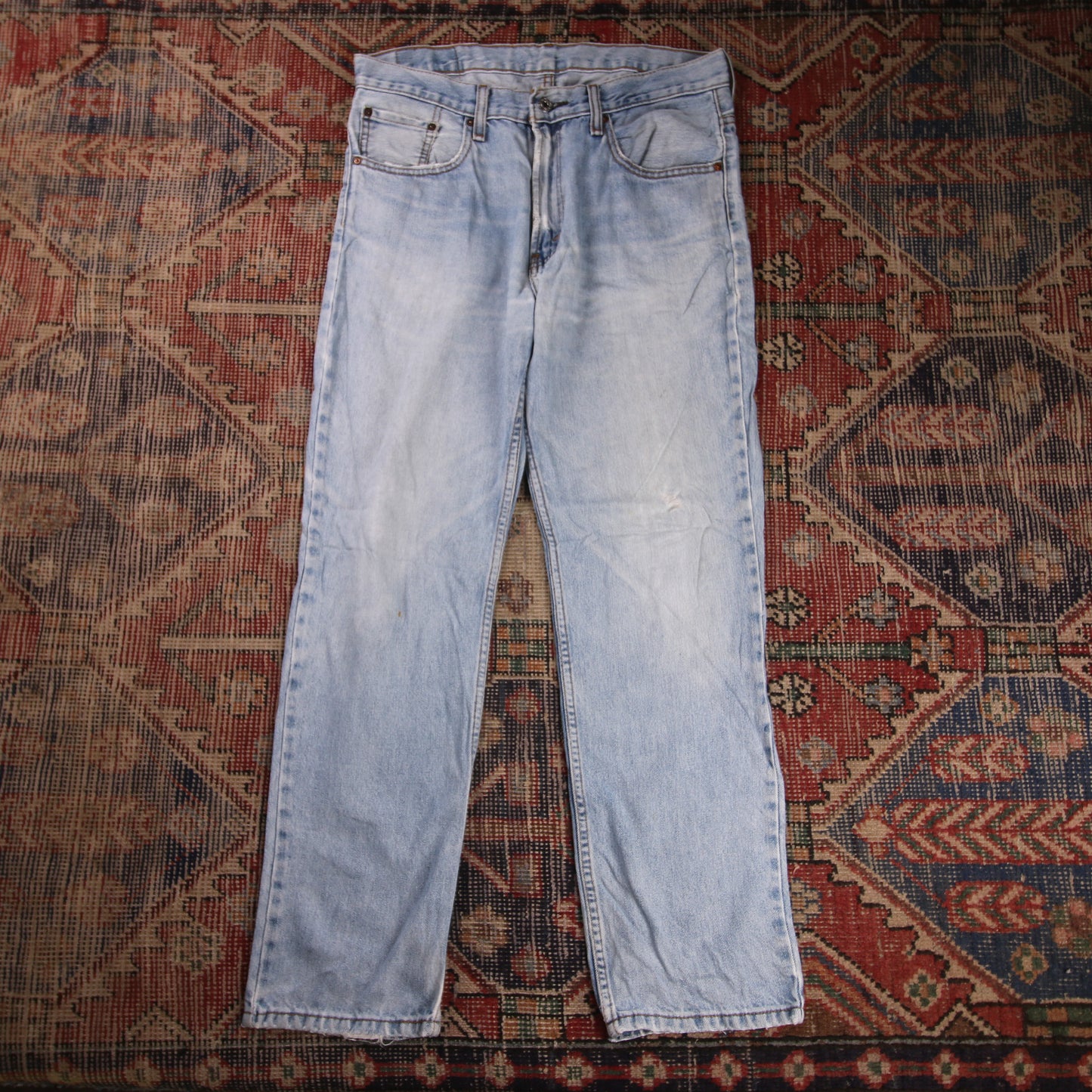 Levi's W34 L30 Straight Leg Loose Fit Blue Denim Jeans