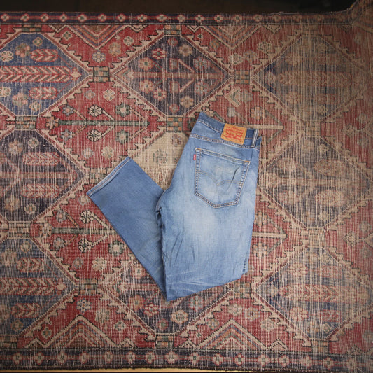 Levi's 511 W38 L28 Slim Fit Classic Ripped Style Blue Denim Jeans