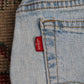 Levi's W34 L32 Straight Leg Loose Fit Blue Denim Jeans