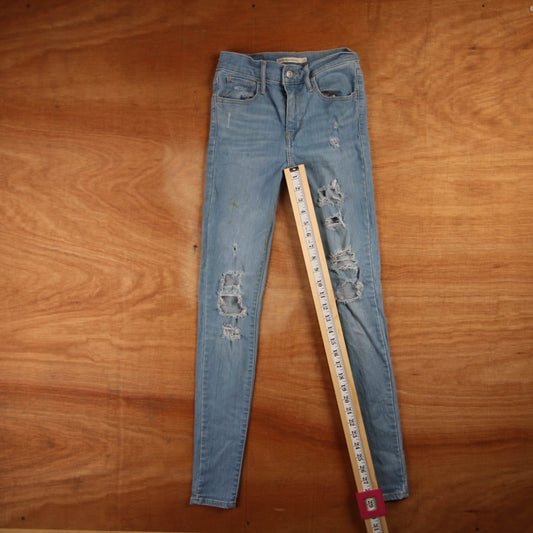 Levi's 720 Red Tab W24 L29 Super Skinny Blue Denim Jeans