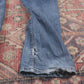 Wrangler W30 L30 Straight Leg Relaxed Fit Classic Ripped Style Blue Denim Jeans
