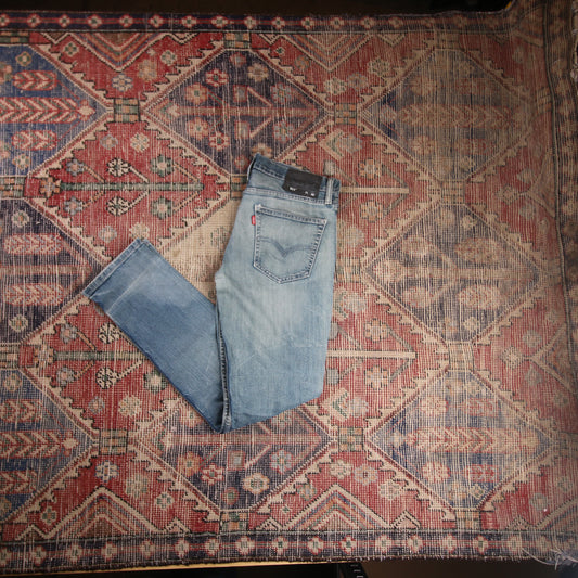 Levi's 511 W32 L30 Slim Fit Classic Ripped Style Blue Denim Jeans