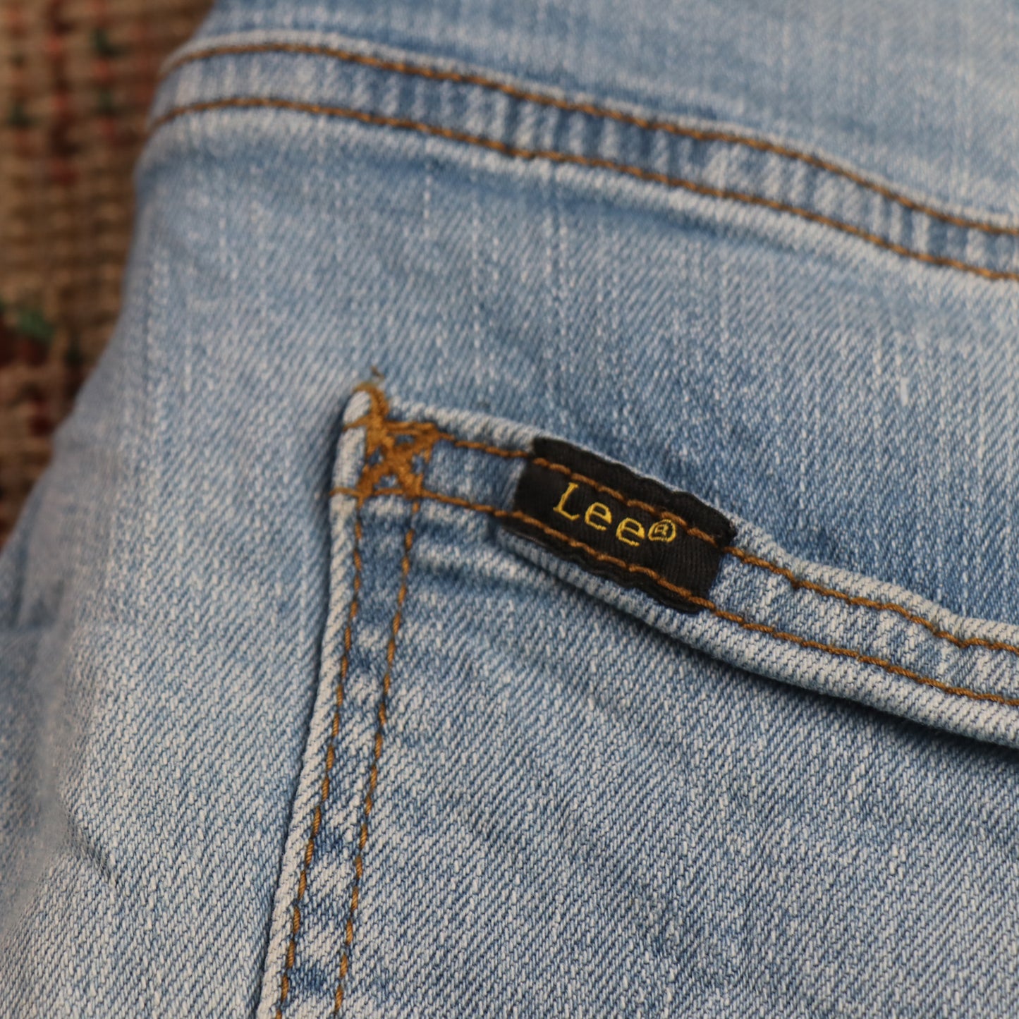 Lee W34 L28 Straight Leg Slim Fit Blue Denim Jeans