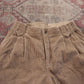 Unbranded W26 L26 Tapered Leg Loose Fit Brown Corduroy Trousers
