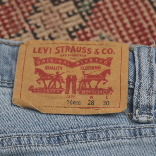 Levi's W26 L27 Skinny Classic Ripped Style Blue Denim Jeans