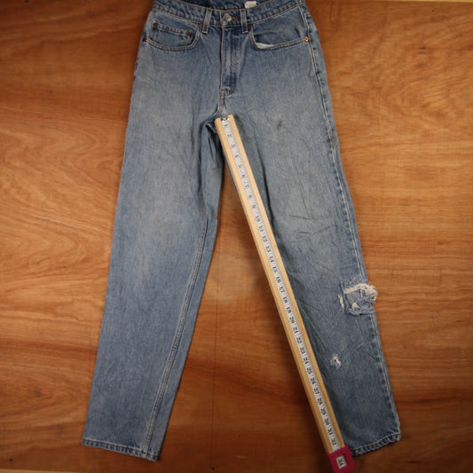 Levi's 550 Red Tab W28 L34 Tapered Leg Relaxed Fit Blue Denim Jeans