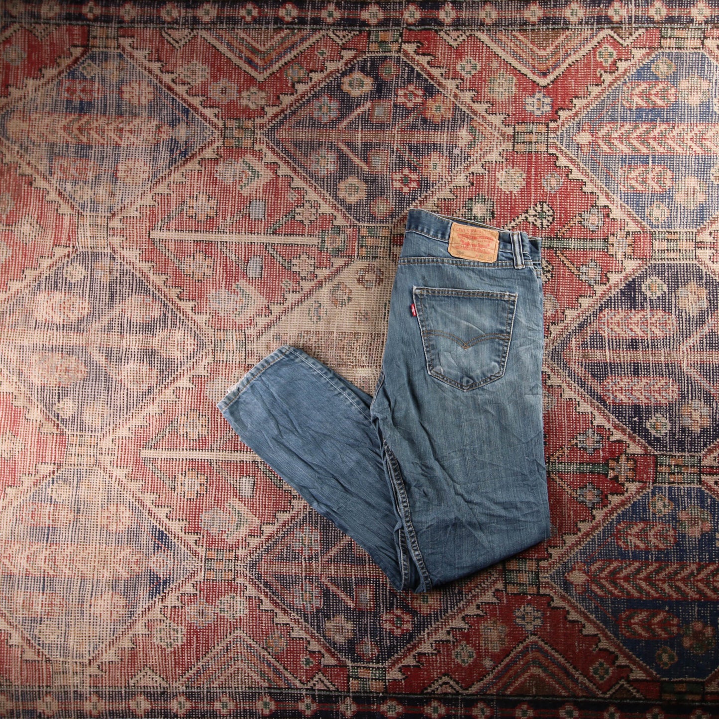 Levi's 508 Red Tab W34 L30 Tapered Leg Regular Fit Blue Denim Jeans