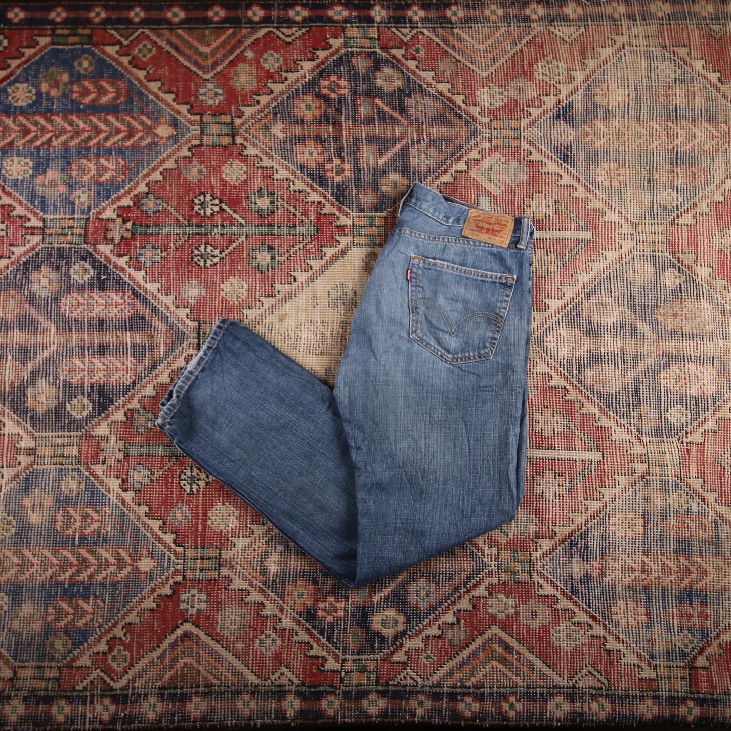 Levi's 505 W36 L30 Straight Leg Regular Fit Blue Denim Jeans