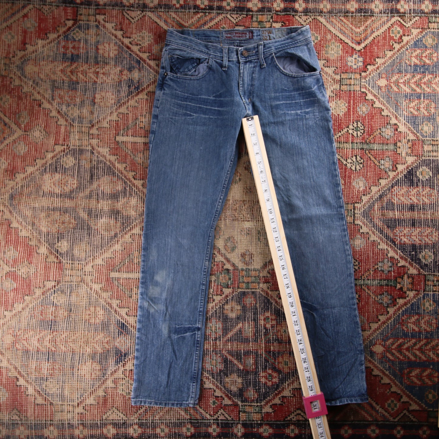 Levi's 550 Red Tab W30 L31 Tapered Leg Relaxed Fit Blue Denim Jeans