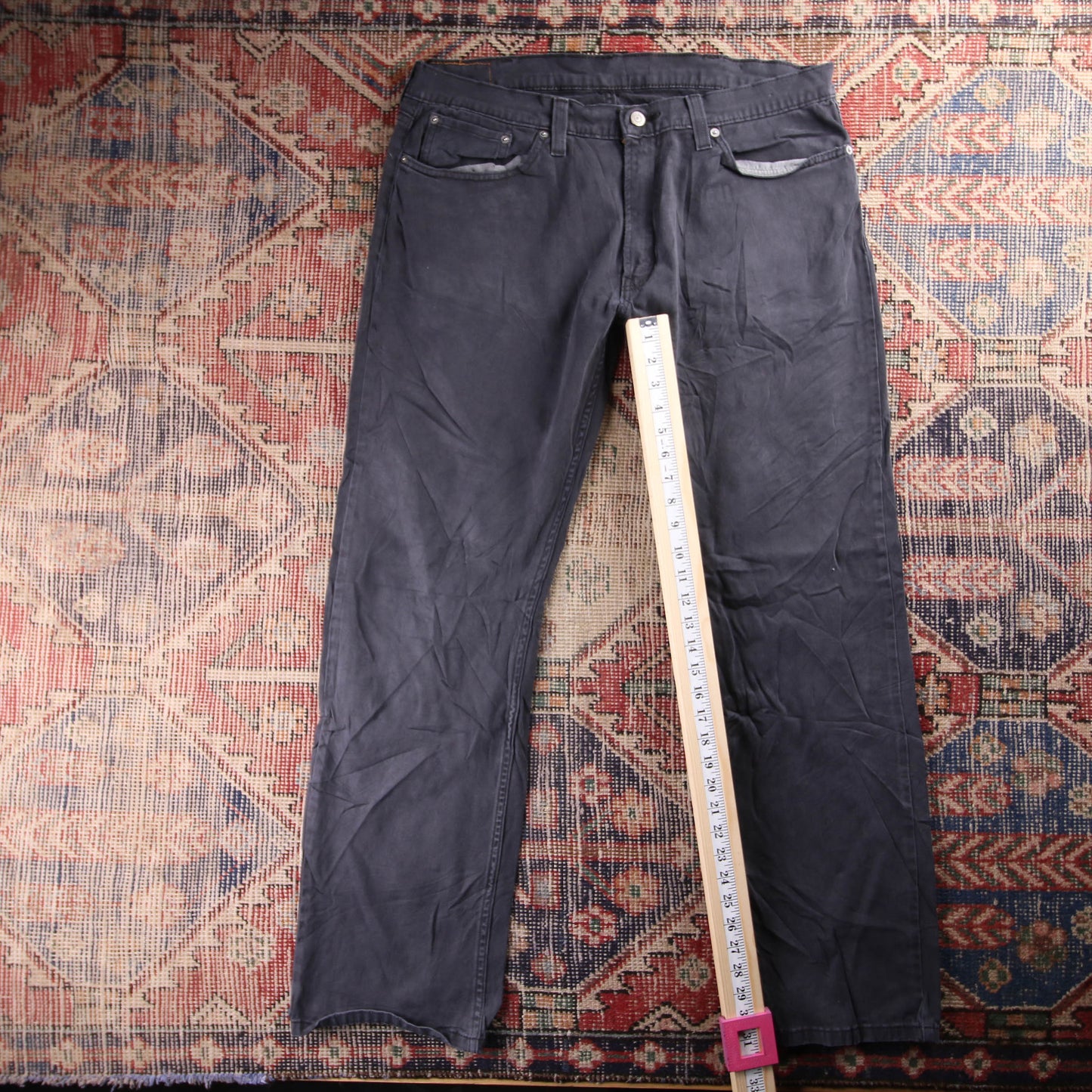 Levi's 514 White Tab W38 L31 Straight Leg Grey Denim Jeans