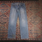 Wrangler W34 L32 Straight Leg Relaxed Fit Blue Denim Jeans