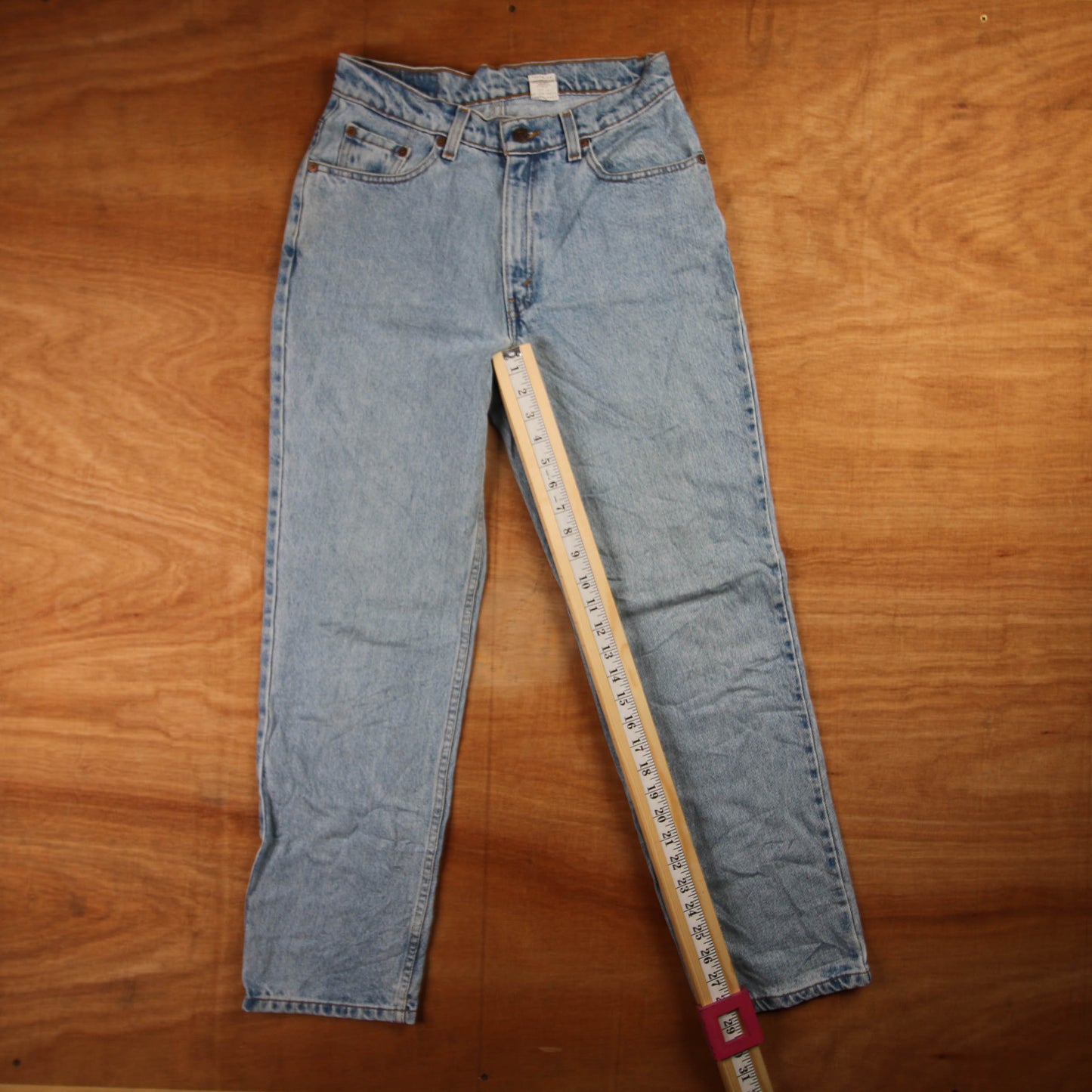 Levi's 570 Red Tab W28 L29 Slim Fit Straight Leg Blue Denim Jeans