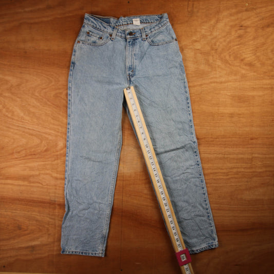 Levi's 570 Red Tab W28 L29 Slim Fit Straight Leg Blue Denim Jeans