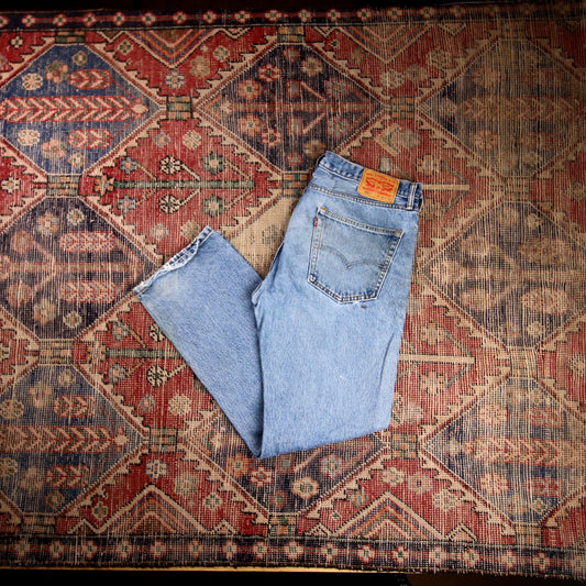 Levi's 505 W36 L31 Straight Leg Regular Fit Blue Denim Jeans