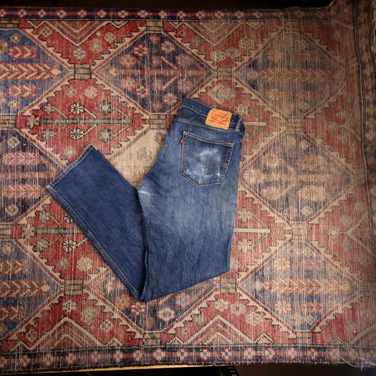 Levi's 505 W36 L33 Straight Leg Regular Fit Blue Denim Jeans