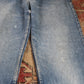 Lee W28 L29 Straight Leg Relaxed Fit Blue Denim Jeans