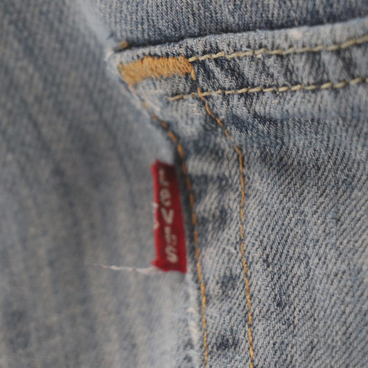 Levi's W34 L28 Straight Leg Classic Ripped Style Blue Denim Jeans