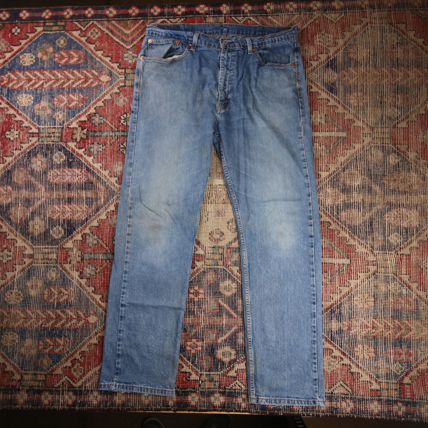 Levi's W36 L31 Straight Leg Relaxed Fit Blue Denim Jeans