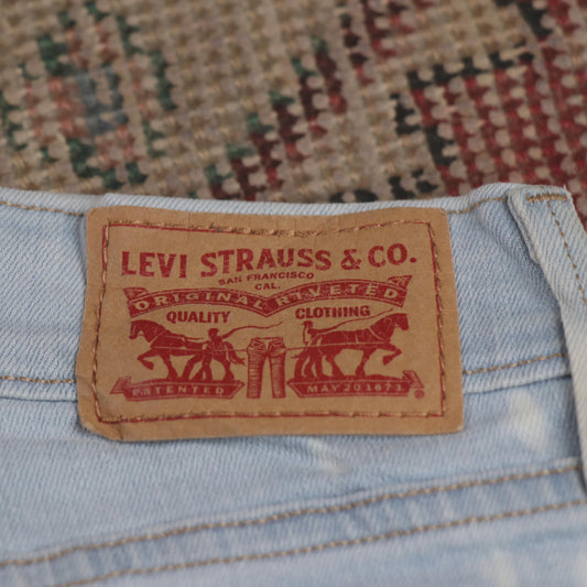 Levi's W26 L24 Skinny Classic Ripped Style Blue Denim Jeans