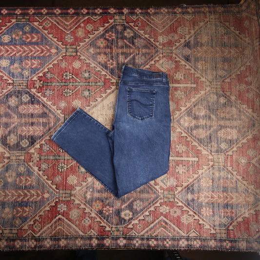 Lee W38 L29 Straight Leg Relaxed Fit Blue Denim Jeans