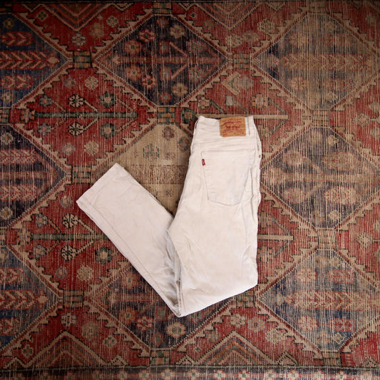 Levi's 512 W30 L29 Tapered Leg Slim Fit Beige Denim Jeans