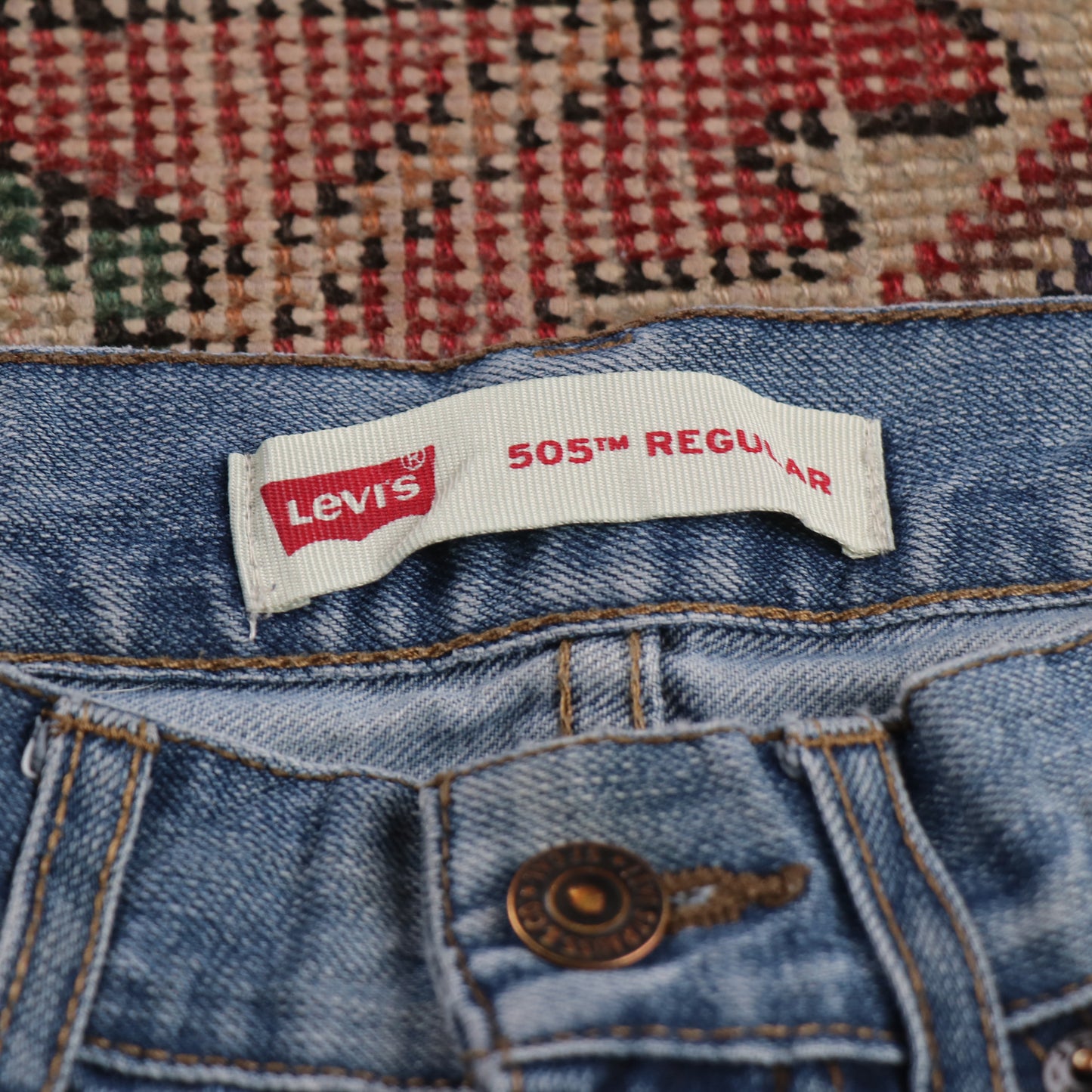 Levi's 505 W28 L27 Straight Leg Regular Fit Blue Denim Jeans