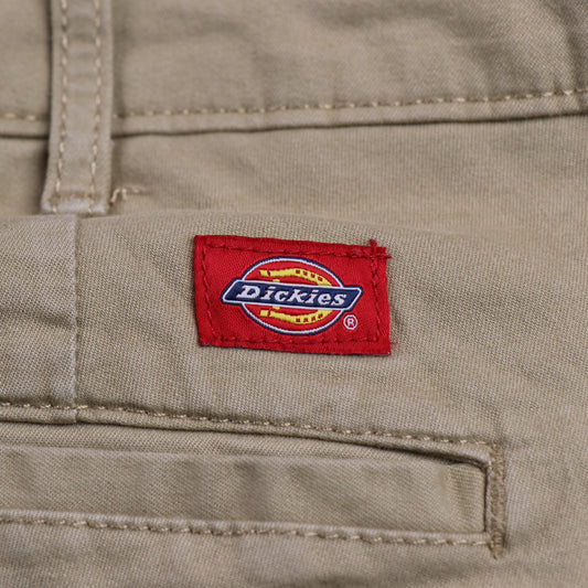Dickies W36 L29 Straight Leg Beige Cotton Blend Trousers