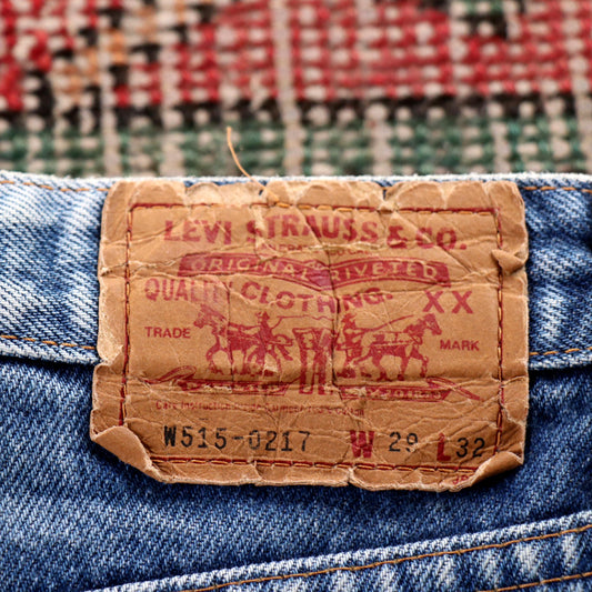Levi's 515 Red Tab W24 L27 Flared Blue Denim Jeans