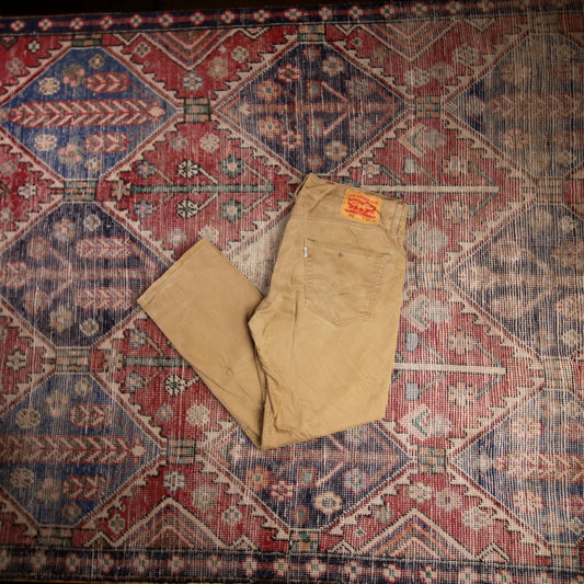 Levi's 502 W34 L26 Tapered Leg Regular Fit Brown Denim Jeans