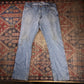 Wrangler W38 L33 Straight Leg Relaxed Fit Blue Denim Jeans