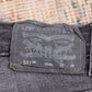 Levi's 511 W24 L24 Slim Fit Black Denim Jeans
