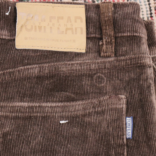 Unbranded W34 L27 Straight Leg Brown Corduroy Trousers