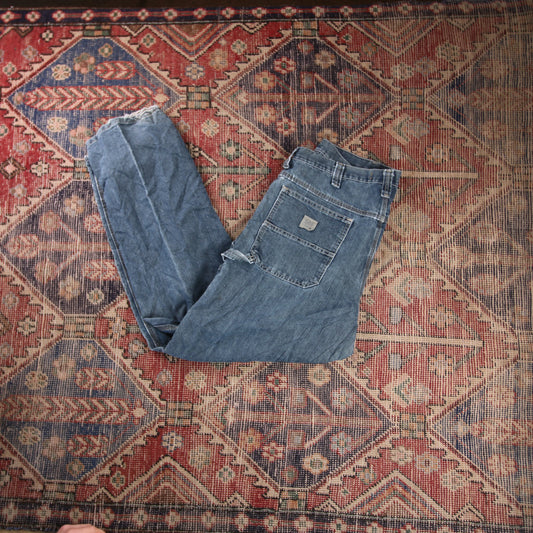 Lee W36 L31 Carpenter Classic Ripped Style Blue Denim Jeans