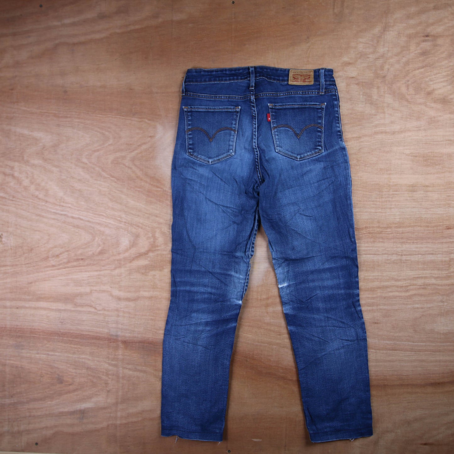 Levi's 712 Red Tab W28 L27 Slim Blue Denim Jeans