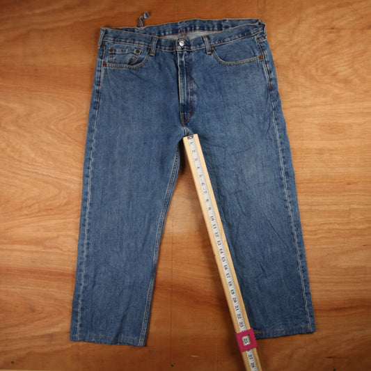 Levi's 505 Red Tab W40 L25 Straight Leg Regular Fit Blue Denim Jeans