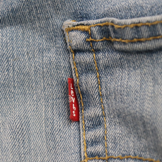 Levi's 511 W26 L29 Slim Fit Classic Ripped Style Blue Denim Jeans